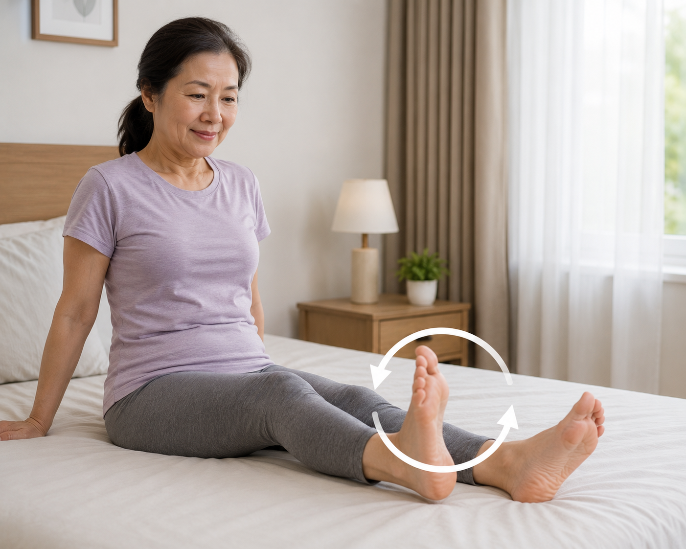 5 bài tập trên giường giúp giảm cứng khớp buổi sáng - Ảnh 1.