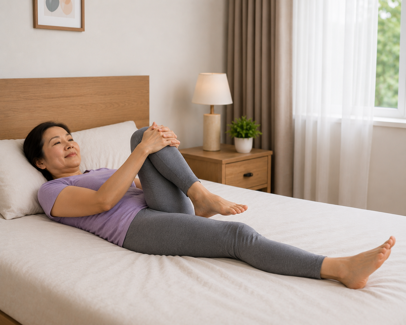 5 bài tập trên giường giúp giảm cứng khớp buổi sáng - Ảnh 3.