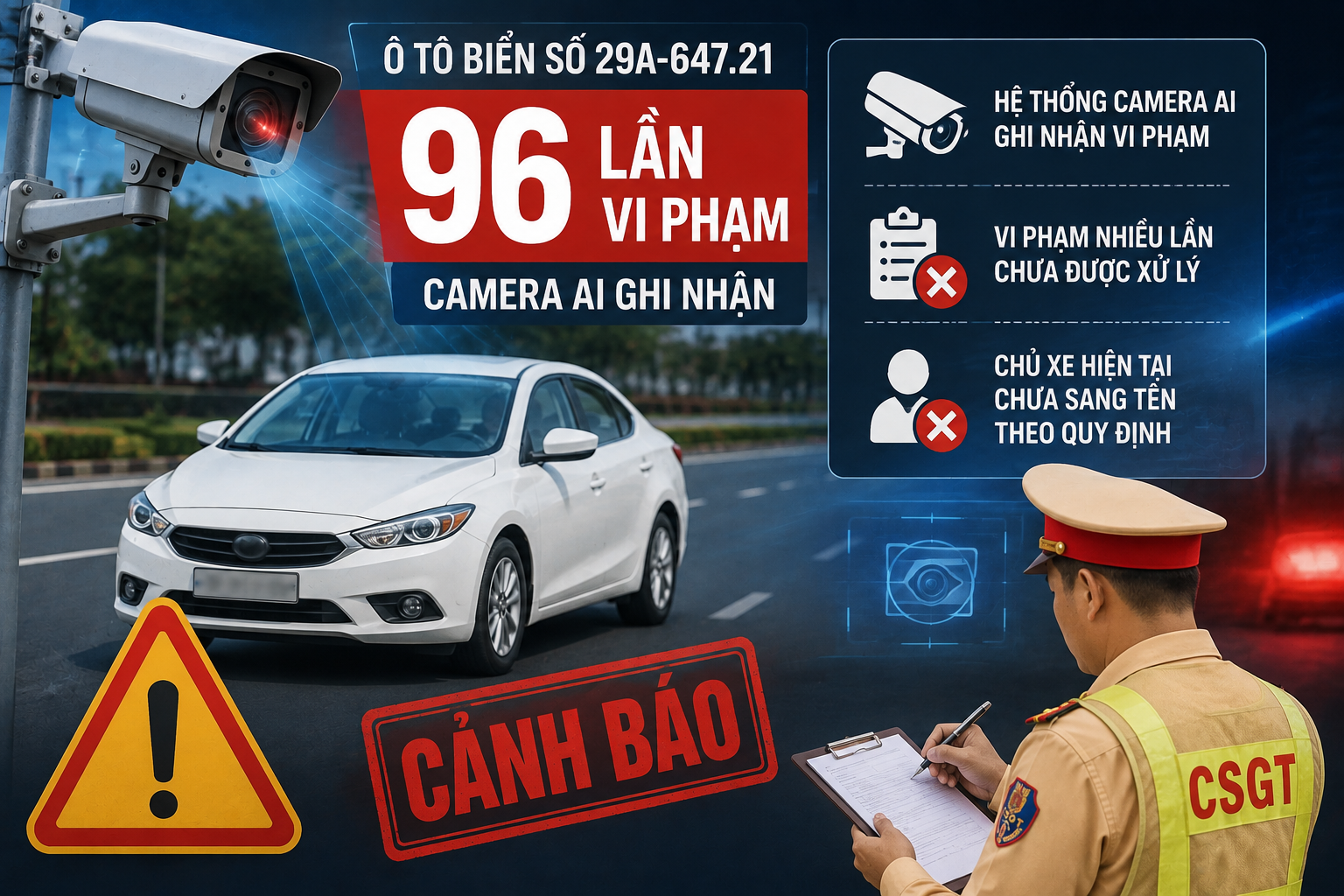 Chủ Xe Ô Tô 29A-647.21: Hành Trình Ghi Nhận Vi Phạm Giao Thông Đầy Nghịch Cảnh