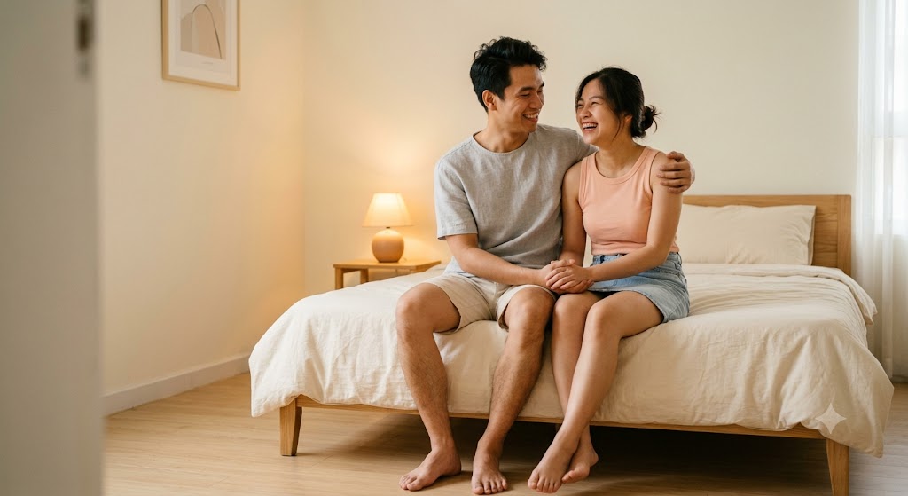 Cặp đôi nên giao tiếp cởi mở với bạn đời để khắc phục những khó khăn khi bị khô âm đạo.