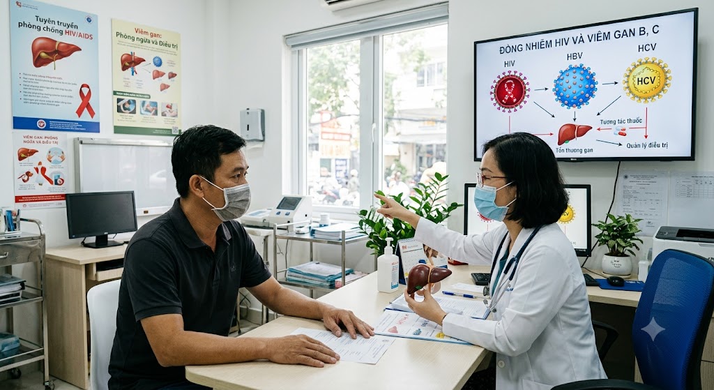 Đồng nhiễm HIV và viêm gan B, C: 'Sát thủ thầm lặng' tàn phá lá gan thế nào? - Ảnh 1.