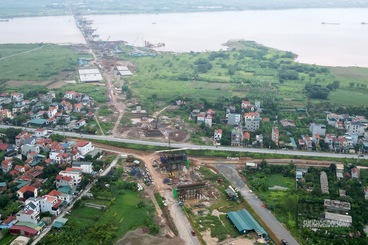 Cầu Hồng Hà: Dự Án Vượt Sông Kết Nối Thủ Đô Đang Được Đẩy Nhanh Tiến Độ