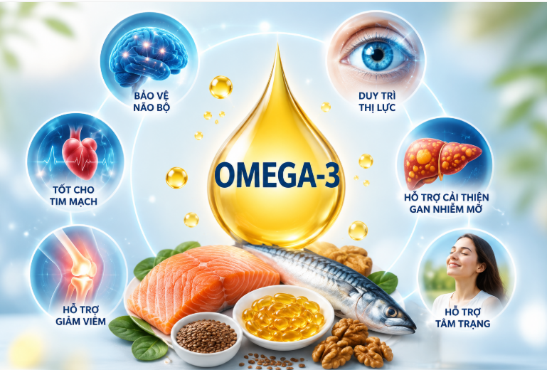 Lợi ích của omega-3 đối với sức khỏe