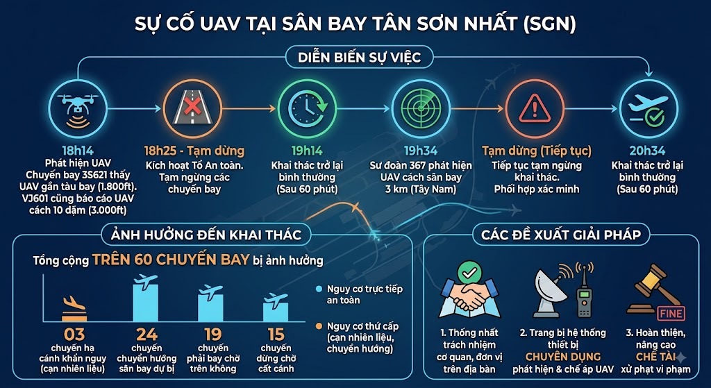 Sự Cố UAV Tại Tân Sơn Nhất: Nguy Cơ Đối Với An Toàn Hàng Không