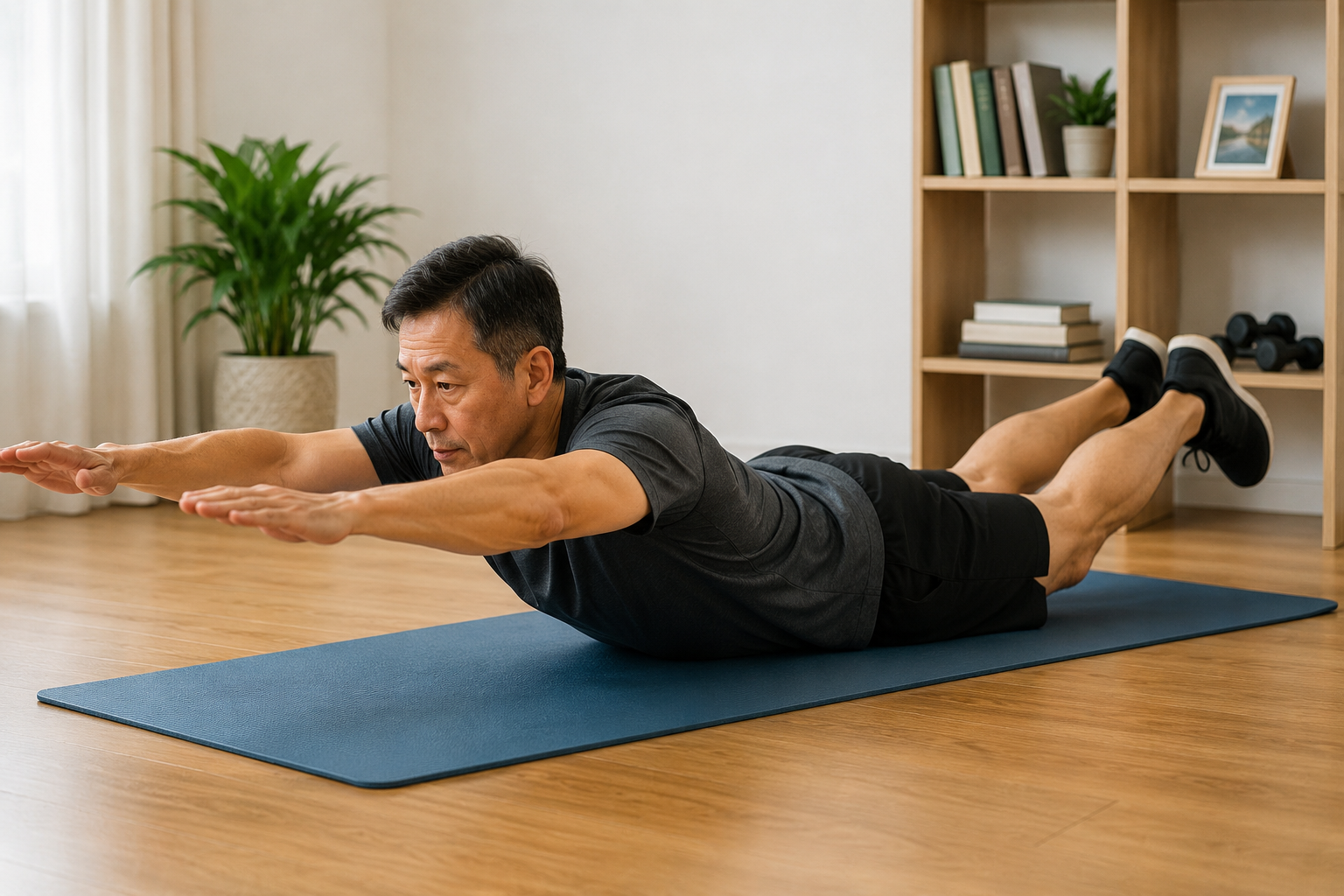 4 bài tập giúp tăng cường sức mạnh cơ lưng sau tuổi 50 - Ảnh 1.