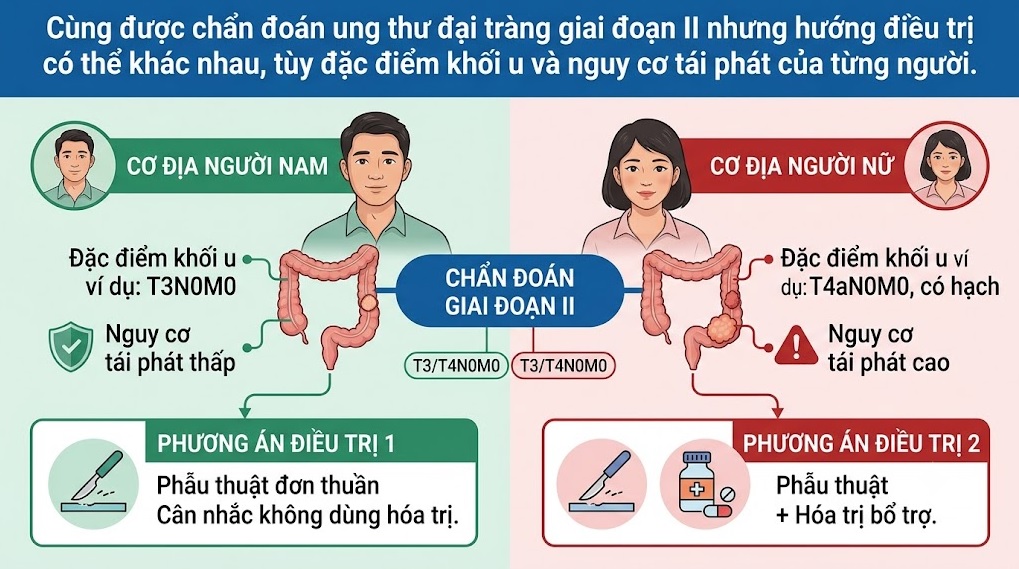 ung-duoc-chan-doan-ung-thu-dai-trang-giai-doan-ii-nhung-huong-dieu-tri-co-the-khac-nhau-tuy-dac-diem-khoi-u-va-nguy-co-tai-phat-cua-tung-nguoi-17857325579841072440281 Xét nghiệm ctDNA có quyết định việc hóa trị sau mổ ung thư đại tràng?- Ảnh 1.