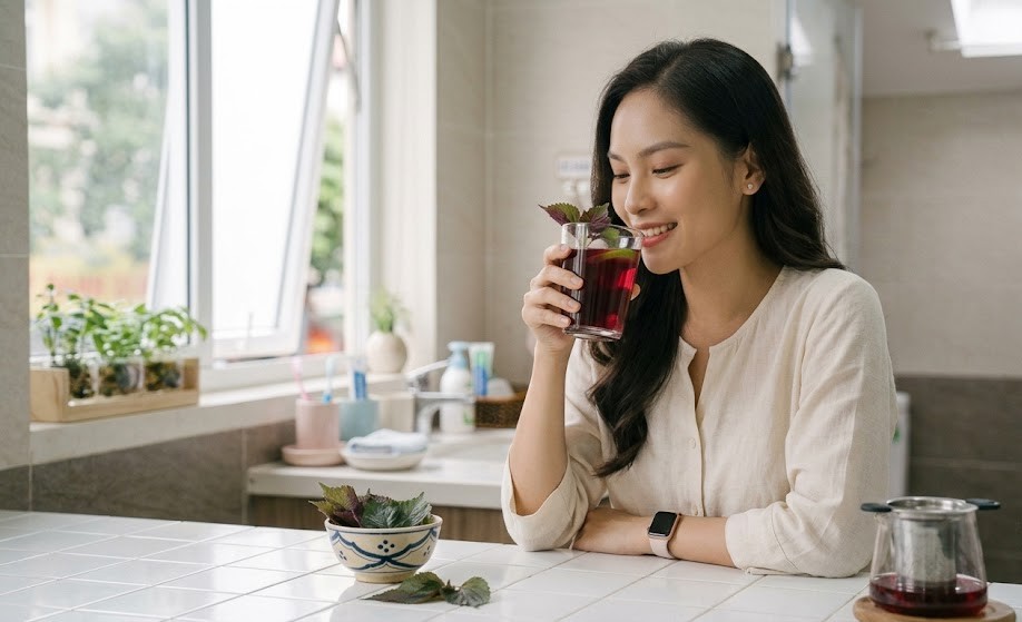 Khám Phá Lợi Ích Tuyệt Vời Của Nước Lá Tía Tô Cho Làn Da