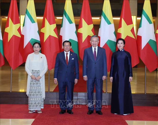 Lễ đón trang trọng dành cho Tổng thống Myanmar: nghi thức, hình ảnh và ý nghĩa